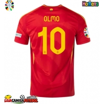 Camisa de Futebol Espanha Dani Olmo #10 Equipamento Principal Europeu 2024 Manga Curta